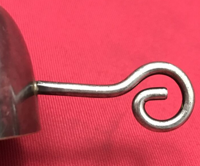 Silverplated Rollover Jigger Pigtail Handle "W" mark
