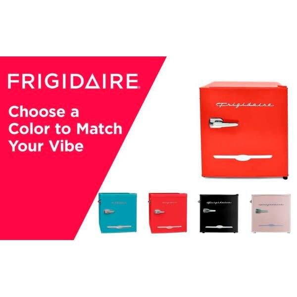 Frigidaire, 1.6 Cu. Ft. Retro Compact Refrigerator, Built-In Side Bottle Opener