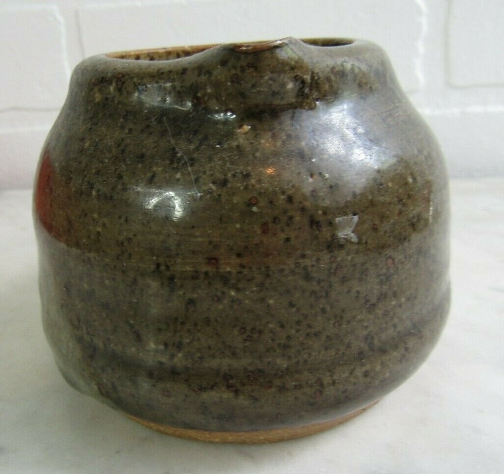 Vintage Studio Art Pottery Pitcher Signed Hand Thrown Stoneware