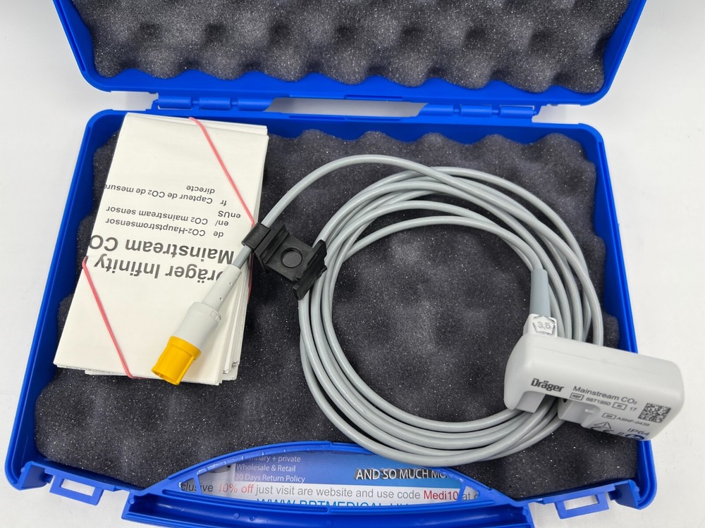 Drager Infinity Mainstream CO2 Cable In Cases Analyser Module Sensor Reusable