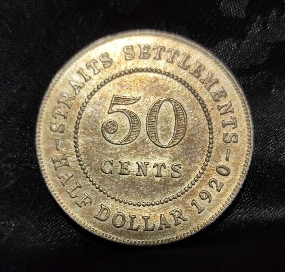 Straits Settlements 1920 50 Cents