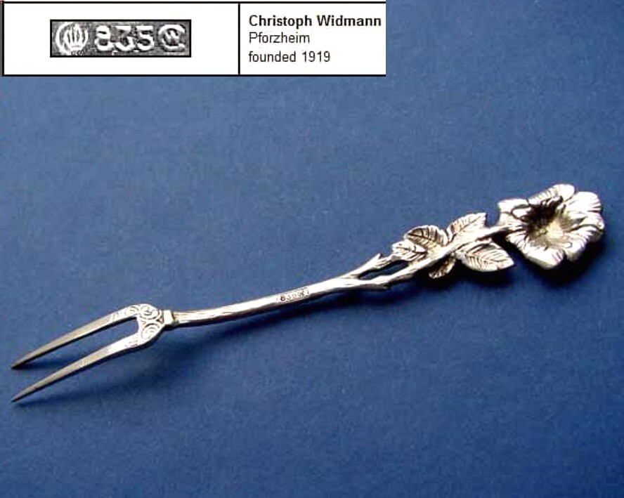 Serving Fork, Hildesheimer Rose, Christoph Widmann, 835 Silver C62