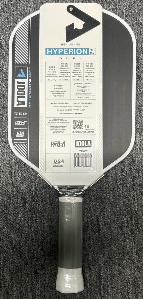 Joola Ben Johns Hyperion PRO lV 16mm Pickleball Paddle NFC Chip Authentic!!