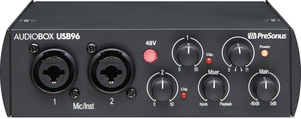 USB Audio Interface 2-Channel Recording Software Studio One Ableton Compatible
