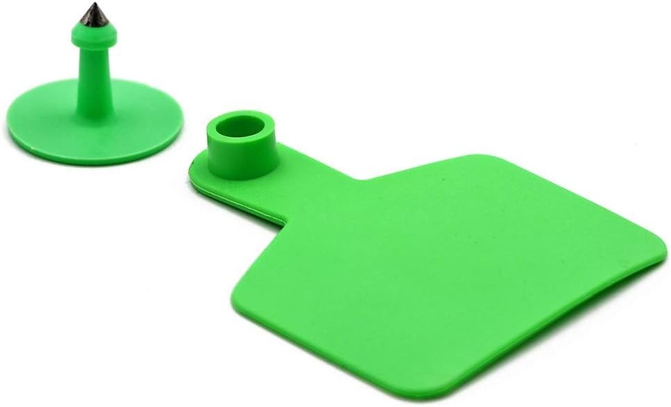 Versatile 100 Count Blank Ear Tags for Cattle, Sheep, Goats - Durable Plastic