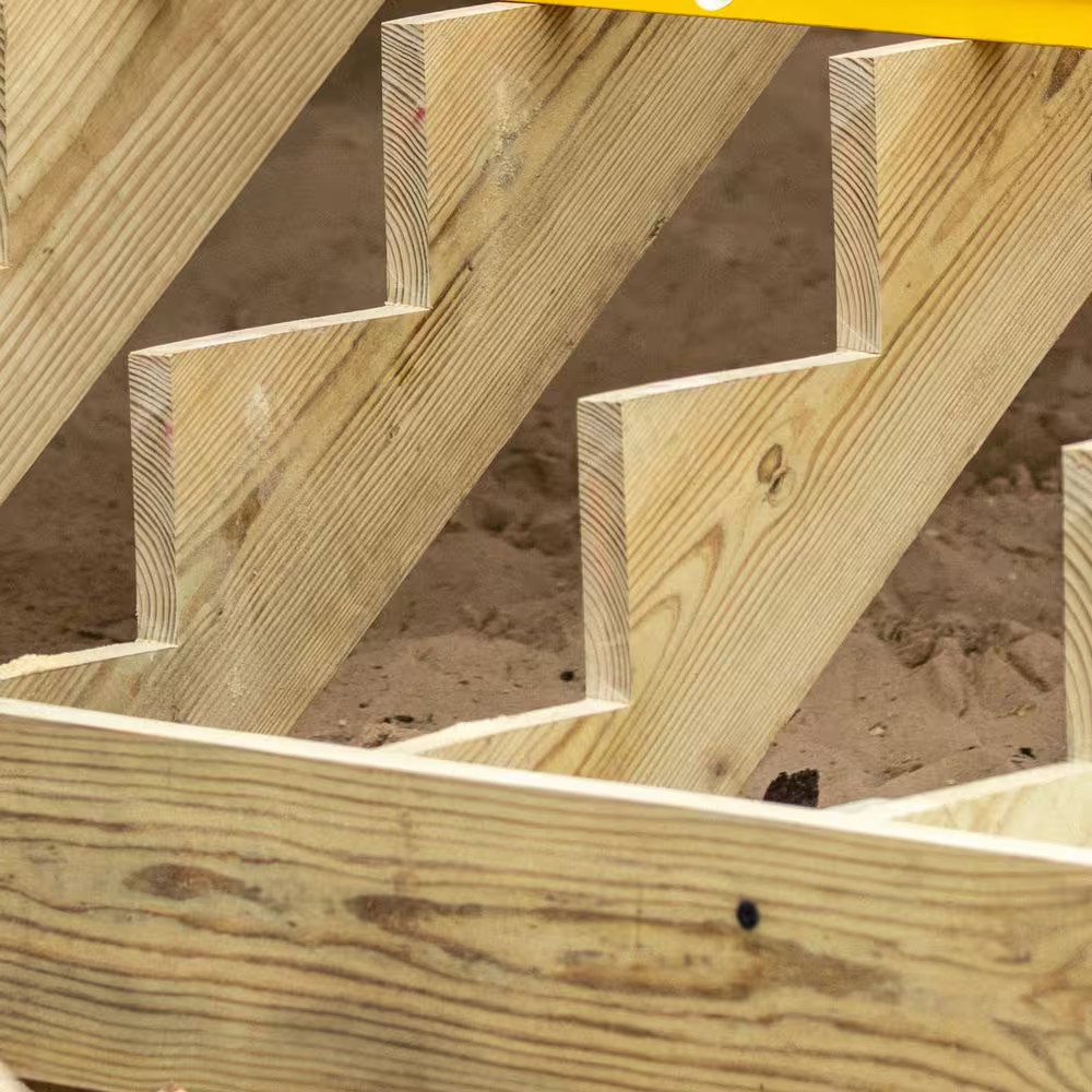 3-Step Ground Contact Pressure-Treated Pine Stair Stringer