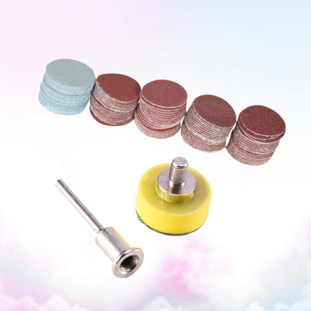 100 Pcs 1 Inch 25mm Sanding Discs Pad Kit for Drill Grinder Rotary Tools