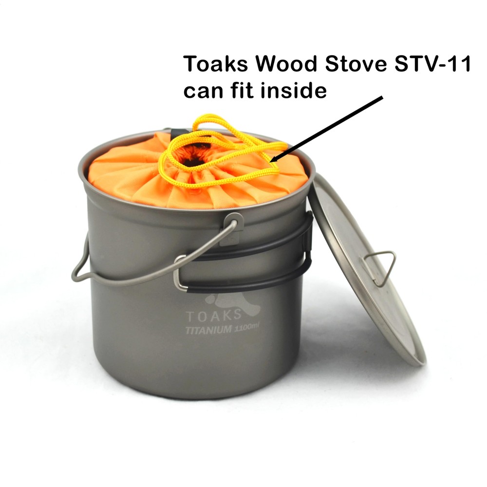 Titanium 1100ml Pot With Bail Handle