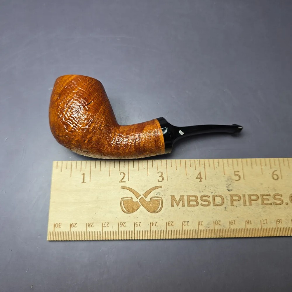 Memo Pipes Sandblasted Brandy Handmade Briar Pipe, New