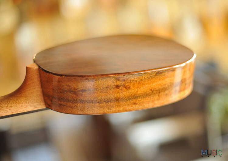 Bright Sun Solid Koa Pineapple Soprano Ukulele (Abalone Inlay)