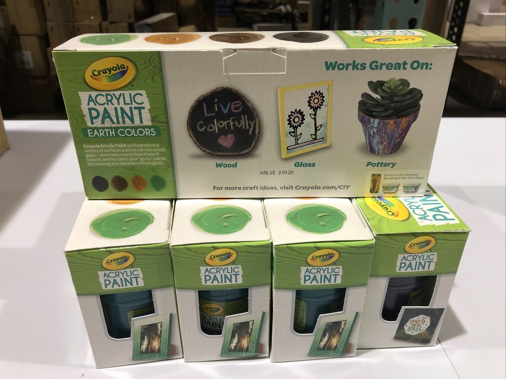 Crayola Acrylic Paint Earth Colors - 4 Pack