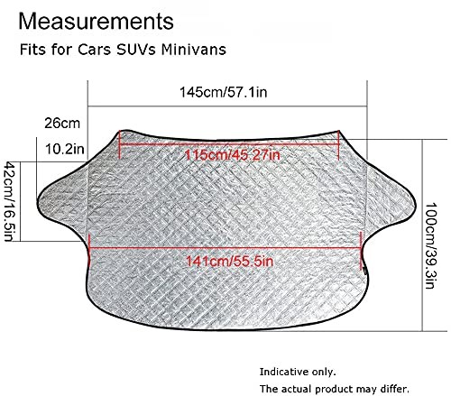 Car Windshield Cover, Heavy Duty Thick Protective Windscreen Cover - Model C