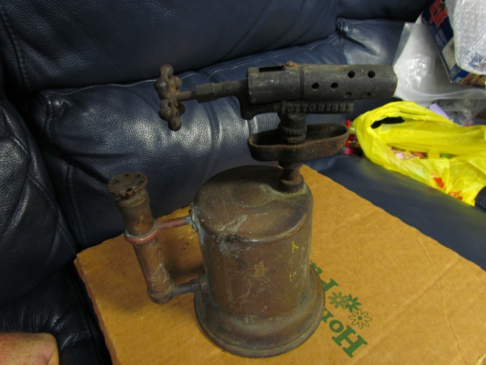 Vintage Antique Turner Brass Soder Torch Gas Blow Torch (8)