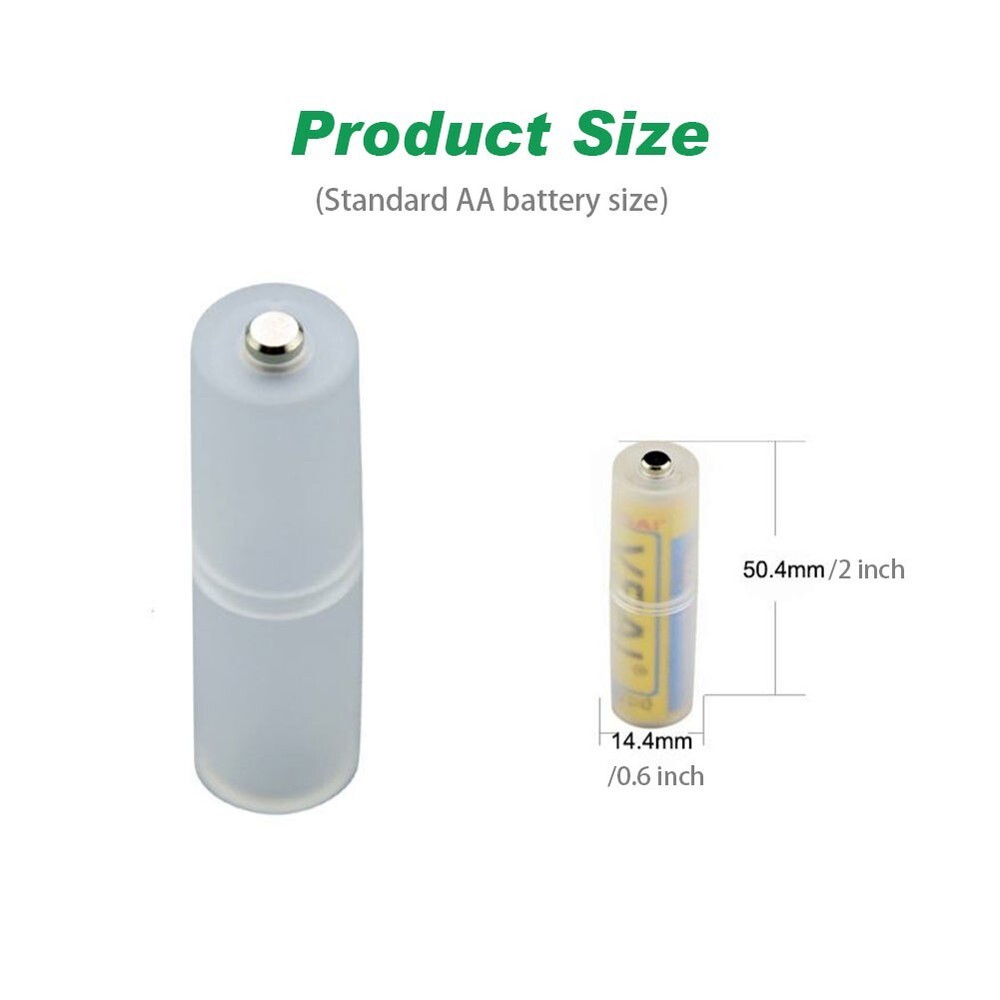 18Pcs AAA to AA Size Battery Converter Case Adapter Plastic Battery Holder Case