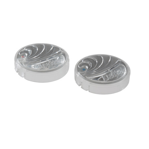 Genuine Delta Faucet Hot / Cold Clear Handle Button Set RP18373 NEW
