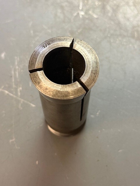 7/8" Round 5C Collet w/Internal Threads
