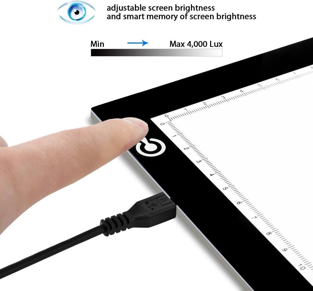 Litenergy A4 LED Copy Board Light Tracing Box, Ultra-Thin Adjustable USB Power A