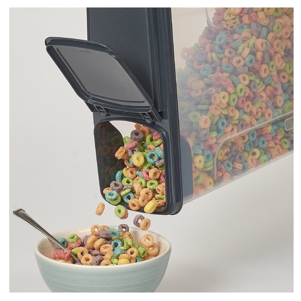 2-Pack Cereal Storage Containers, 24 Cups - Dark Grey Lids