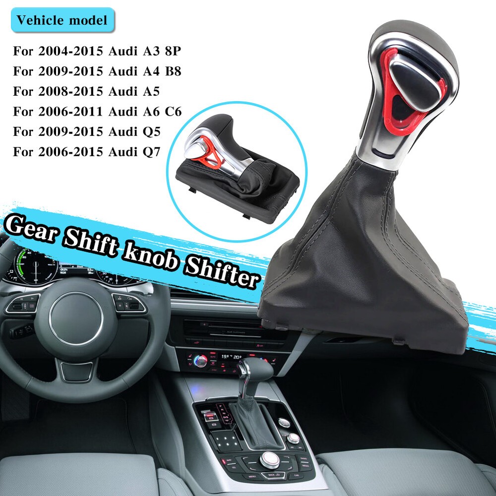Automatic Gear Shift Knob Gaitor Boot For Audi A3 A4 A5 A6 Q5