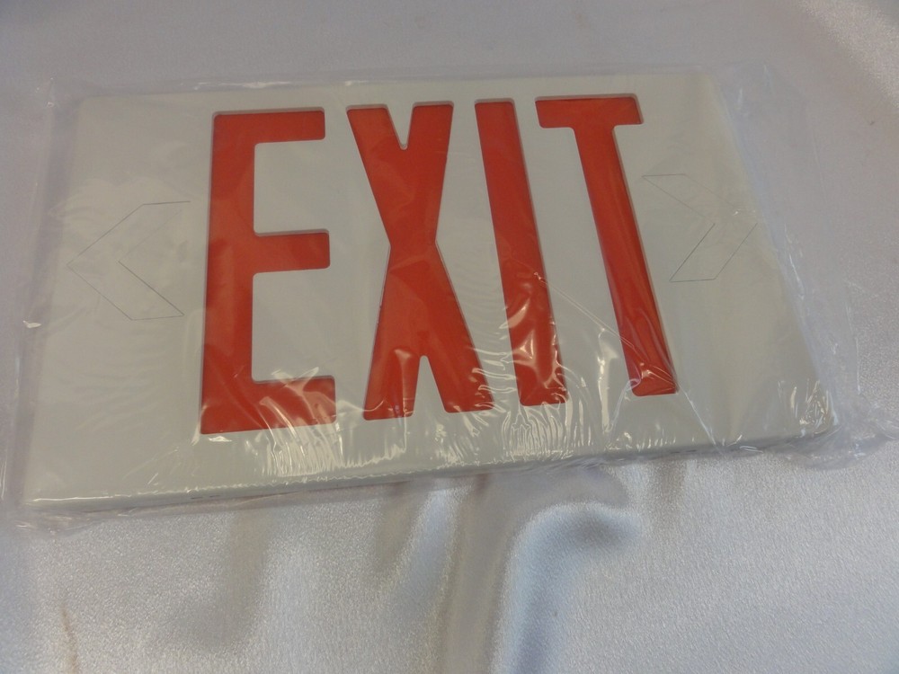 4 Exit Signs Emergency Light Compact Combo Double Single Face Battery Backup LED