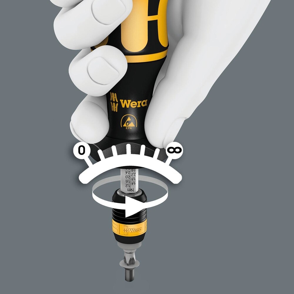 Wera 05074730001 Adjustable ESD Safe Torque Screwdriver with Quick Release Chuck
