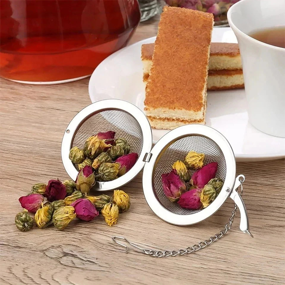 2PCS Stainless Steel Mesh Tea Infuser, 2.1 Inch Tea Ball, Strainer Tea Diffuser