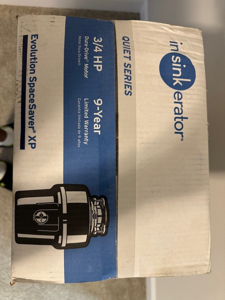 INSINKERATOR Quiet Evolution Space Saver XP 3/4 HP Garbage Disposal NEW SEALED