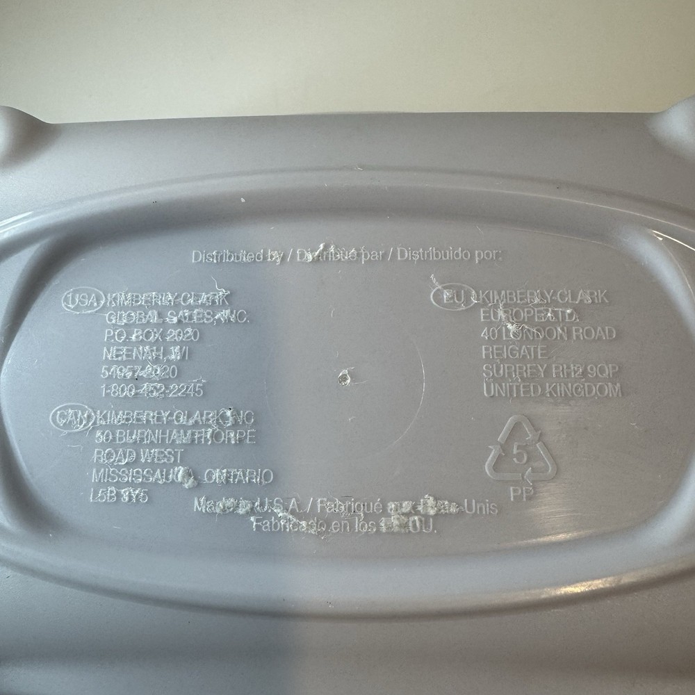 Cottonelle Flushable Wipes Dispenser Hard Container Refillable Tub EMPTY