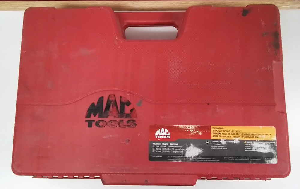 MAC Tools TD25SAES-US 25 Piece SAE Tap And HEX Die Set