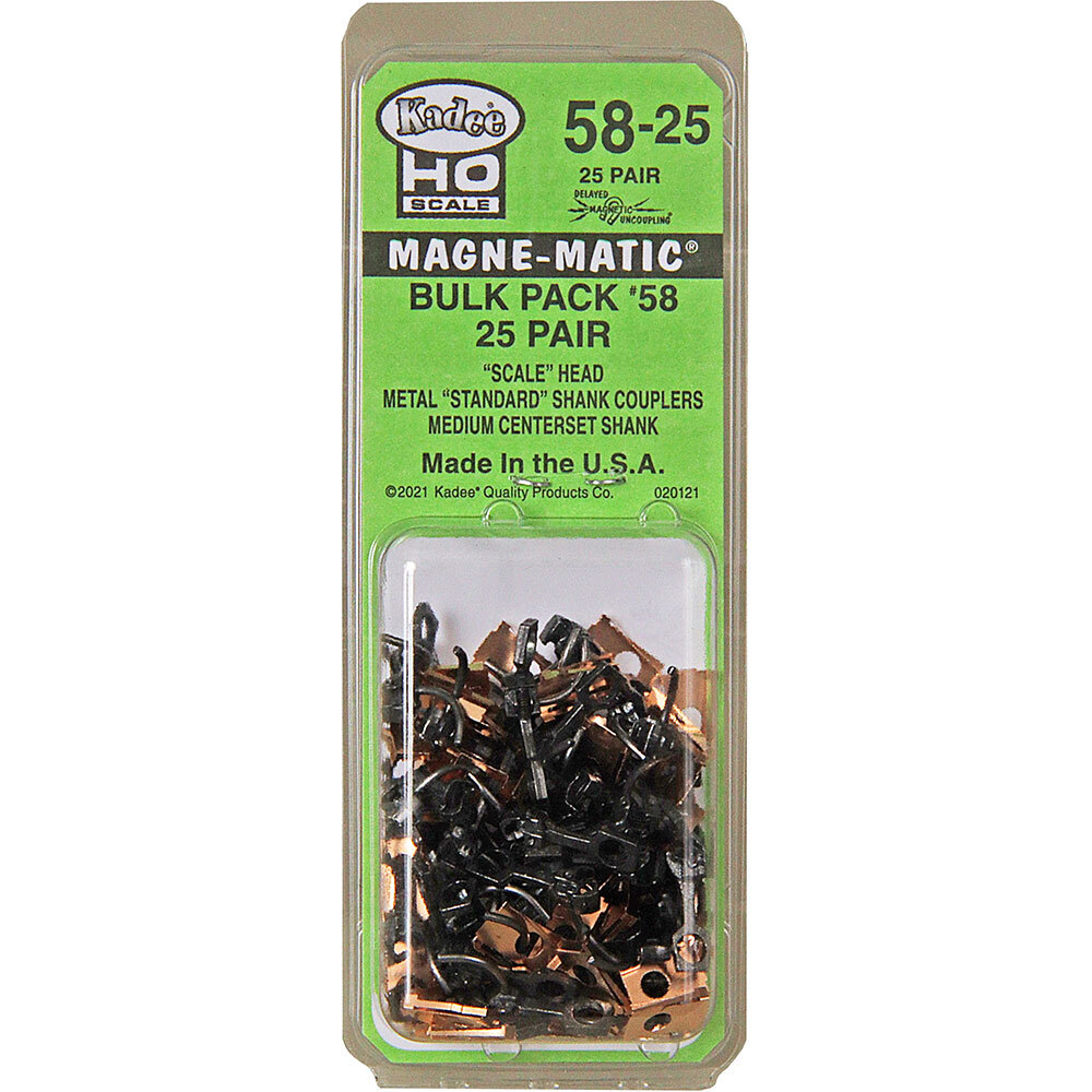 NEW Kadee Bulk Pack 25 pair Scale Metal Couplers - Medium 9/32" HO Scale