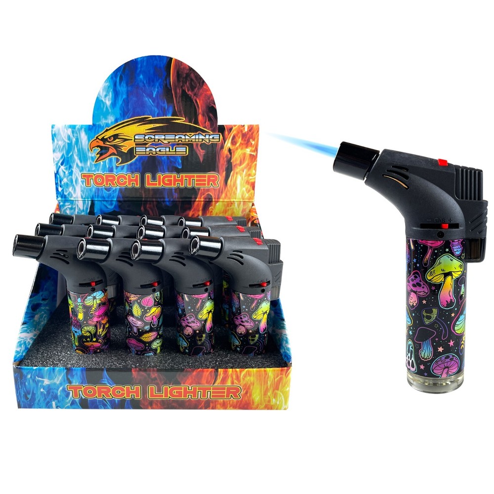 3Pack Jumbo 4" Single Jet Flame Torch Gun Lighter Refillable Lockable Colorful