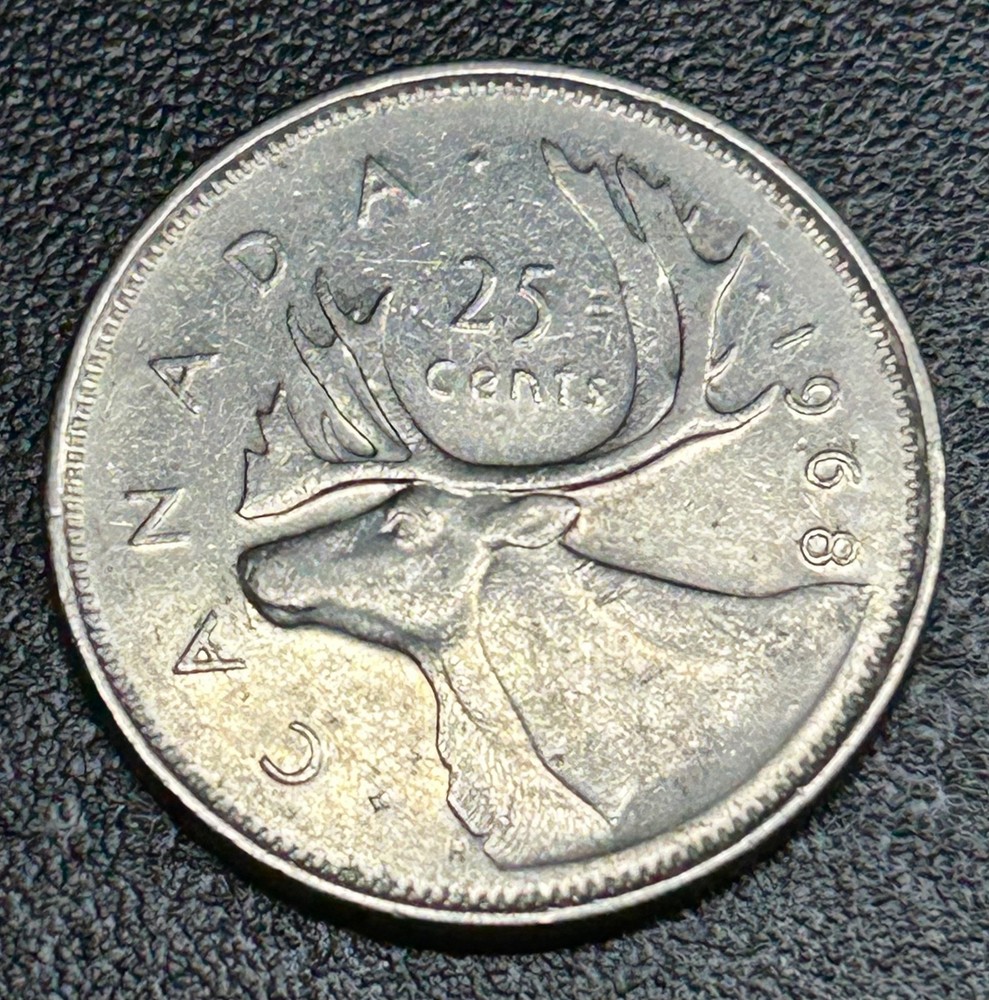 1968 Canada 25 cent coin. #554