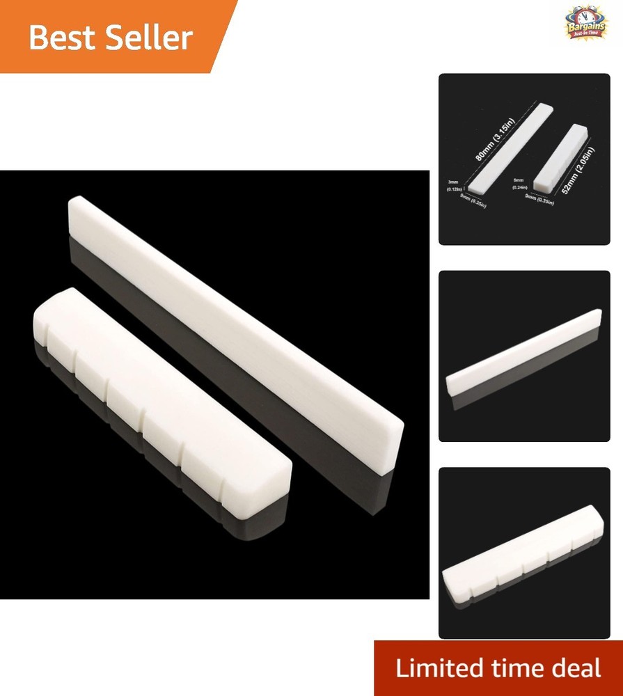 Real Bone Nut & Saddle Set - Boost Classical Guitar Performance with Ease