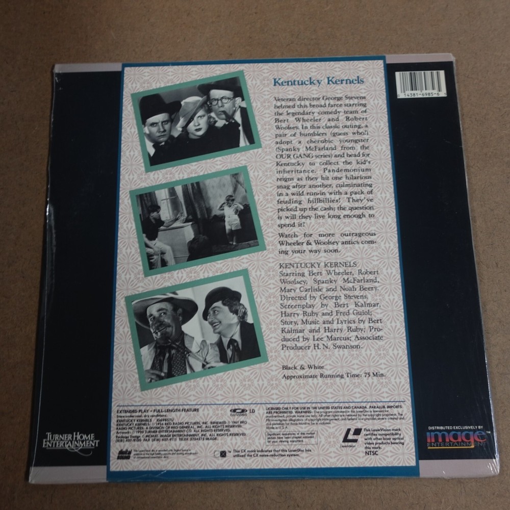 Kentucky Kernels Laserdisc Ld Movie