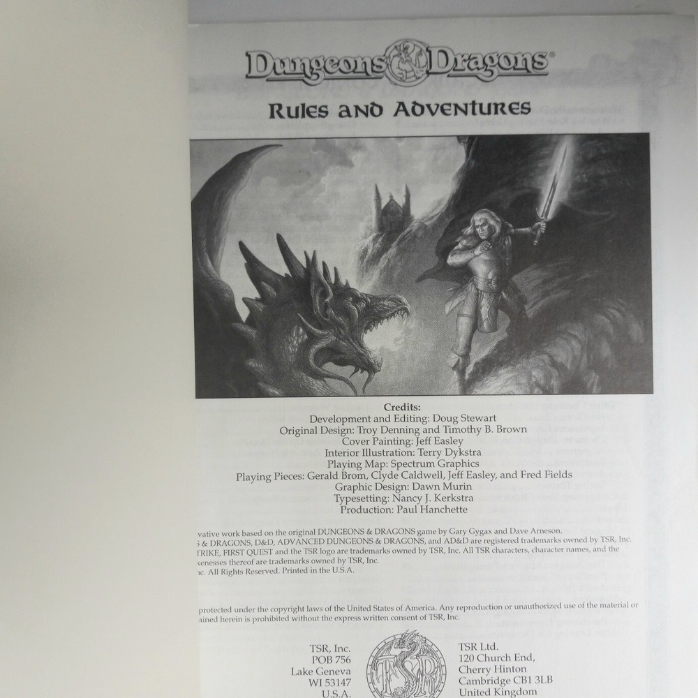 Classic Dungeons & Dragons Rules & Adventures Book (1994) TSR Soft Back *LN*