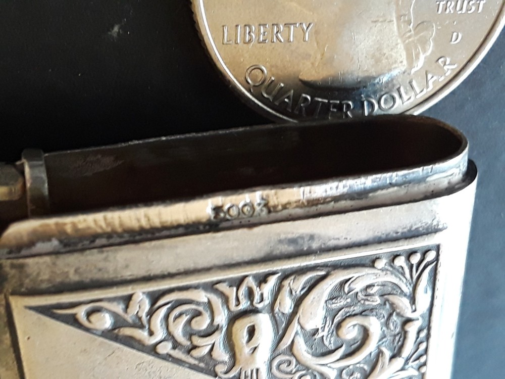 ANTIQUE SILVER PLATE PAIRPOINTMATCH SAFE VESTA CASE