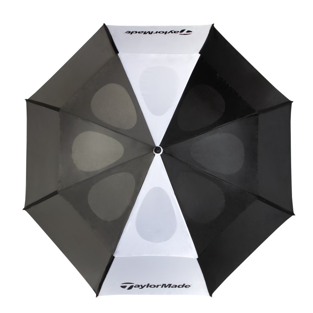 Auto Open Vented Golf Umbrella Windproof 68 Inch Large Canopy Black White