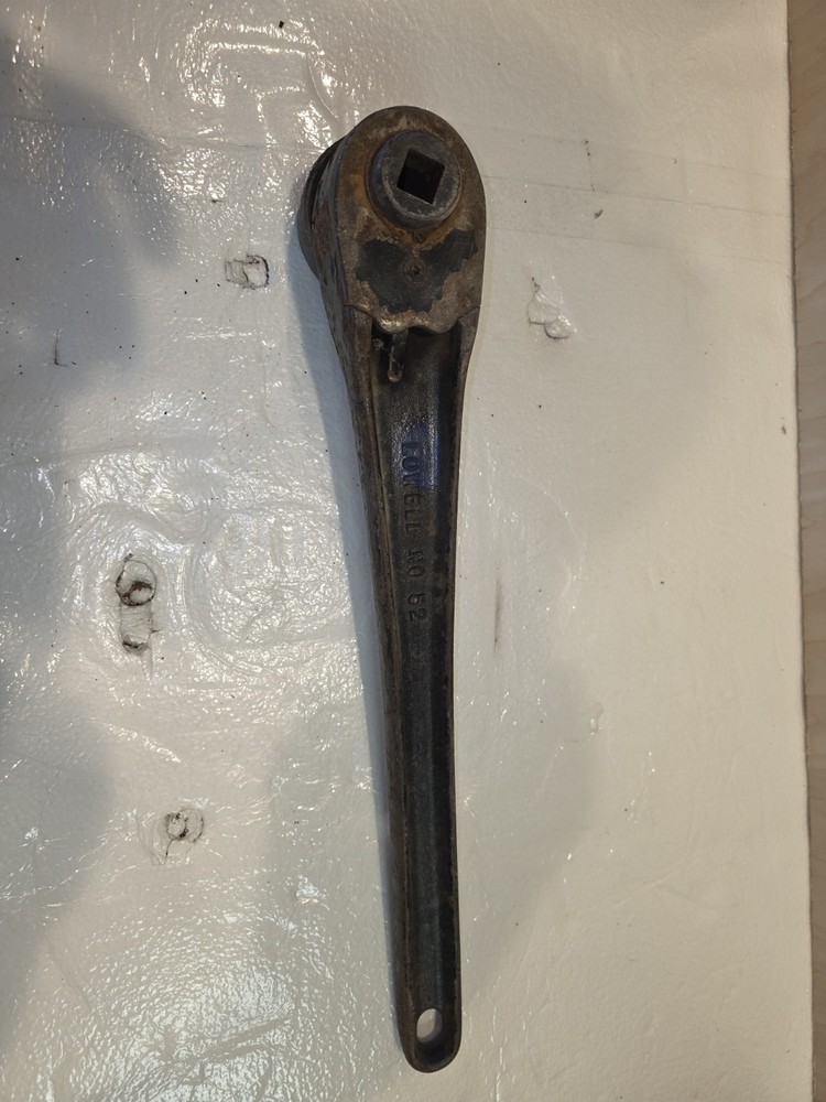 Lowell No. 52 Tool Ratcheting Hydrant Wrench Fire Hydrant Contractor Used