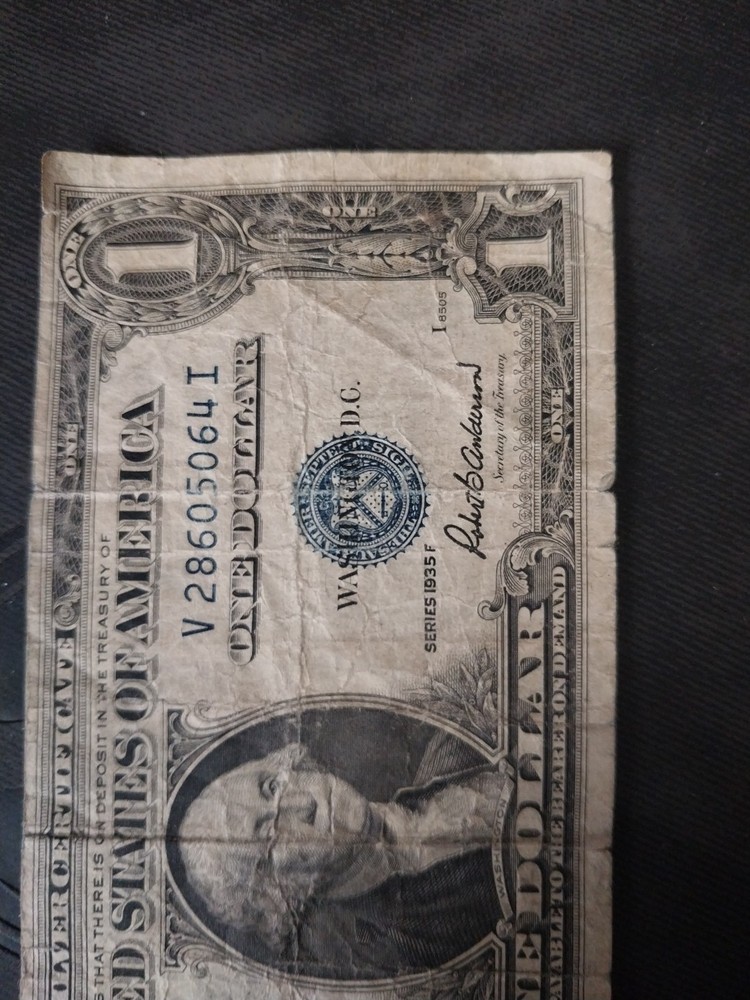 1935 1 silver certificate Series 1935f