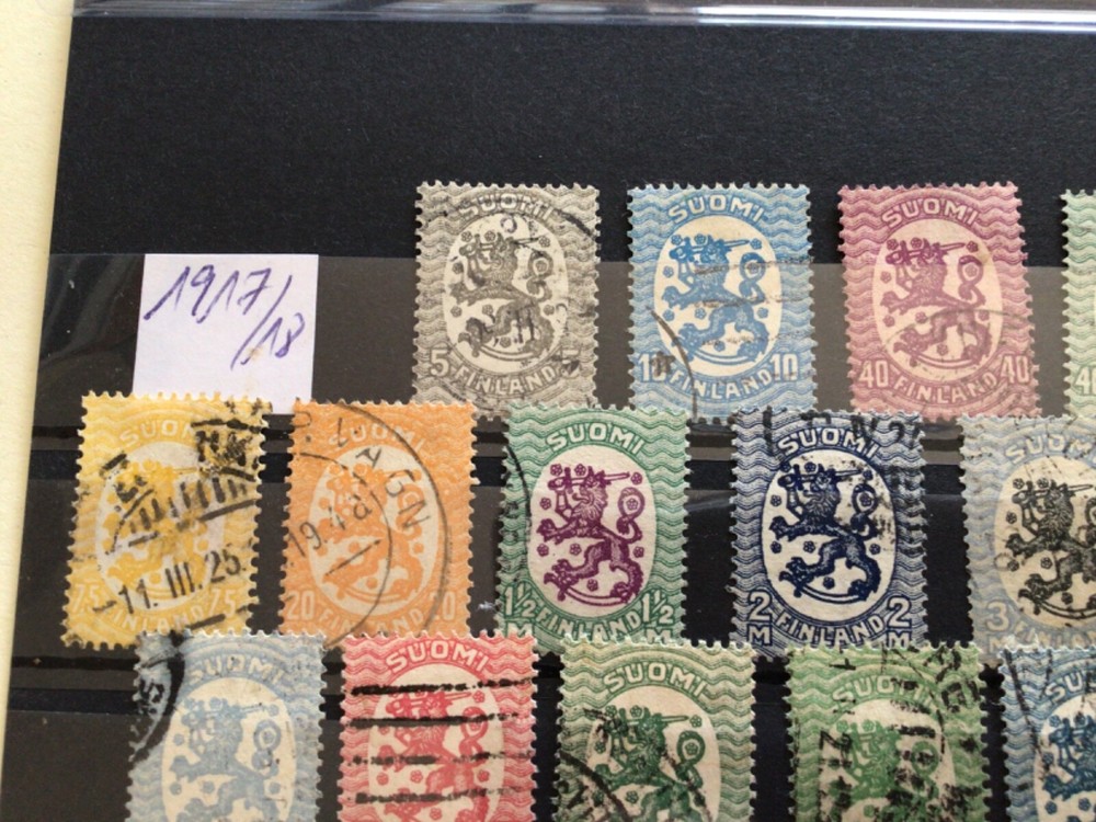 Finland 1917 used stamps A12811