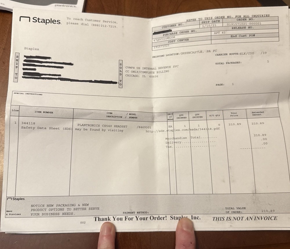 Plantronics CS540 Headband Wireless Headset - Black