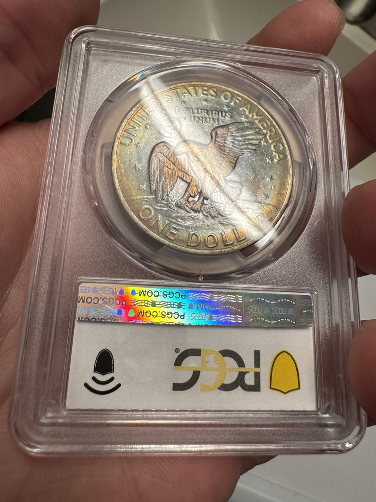1972 $1 Type 1 Ike Dollar MS64 PCGS Gold Shield Toned