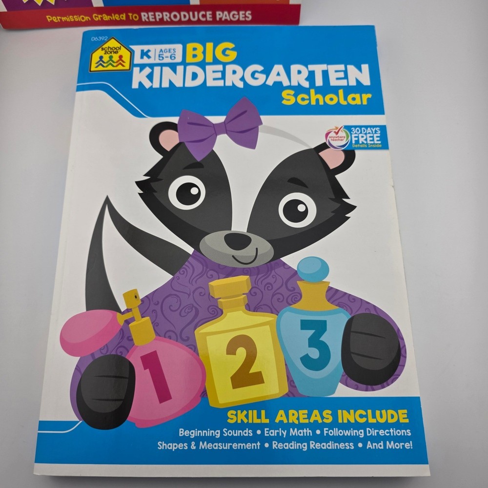 Learning Workbook Bundle Preschool Kindergarten First Grade 3 Books