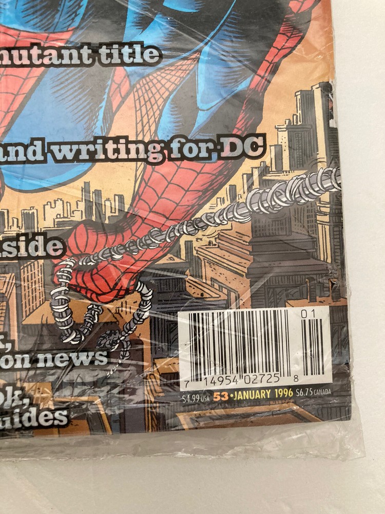 Wizard Comics Magazine January 1996 #53 Polybag Spider-Man With Inserts