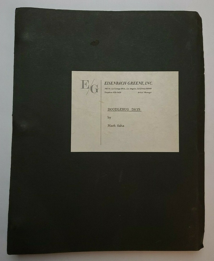 DOODLEBUG DAYS / Mark Saha 1970's Unproduced Screenplay Movie Script