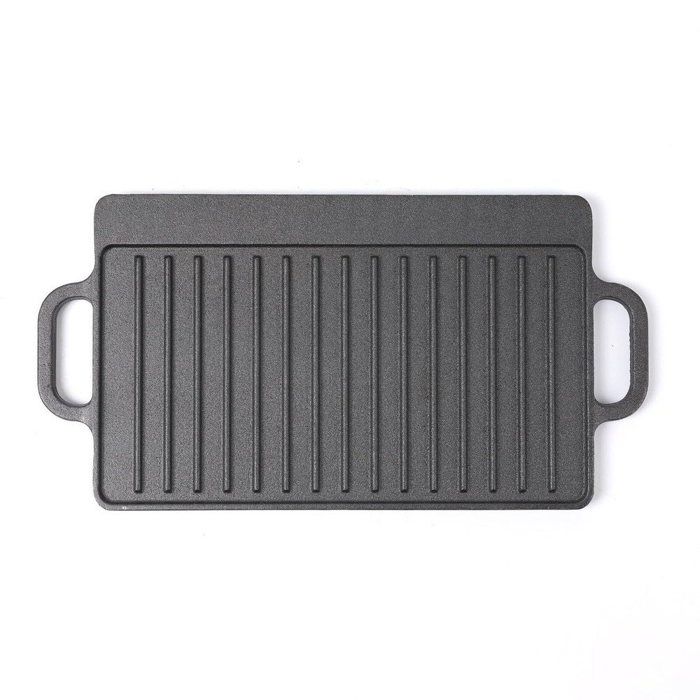 HAWOK Cast Iron Reversible Grill Rectangular Griddle 12.6x8 inch… Fast Shi