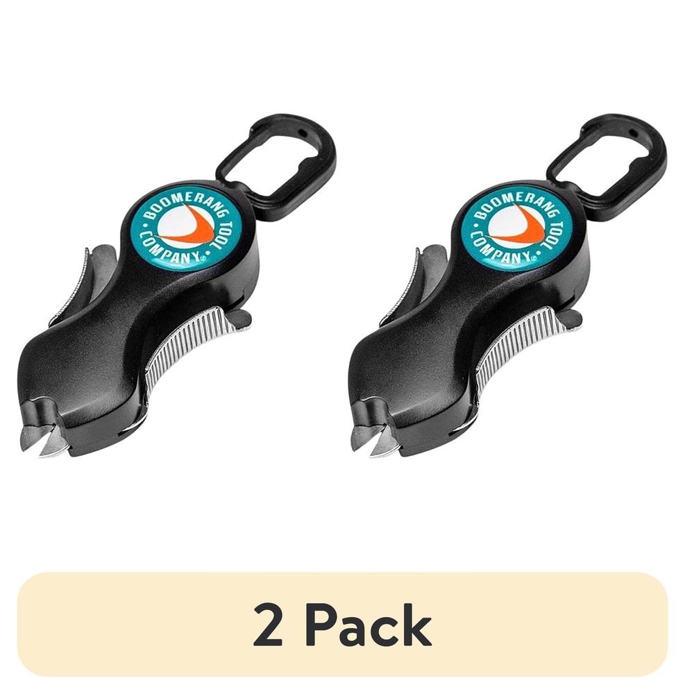 (2 pack) Boomerang Tool SNIP Basic Fishing Line Cutter, Black