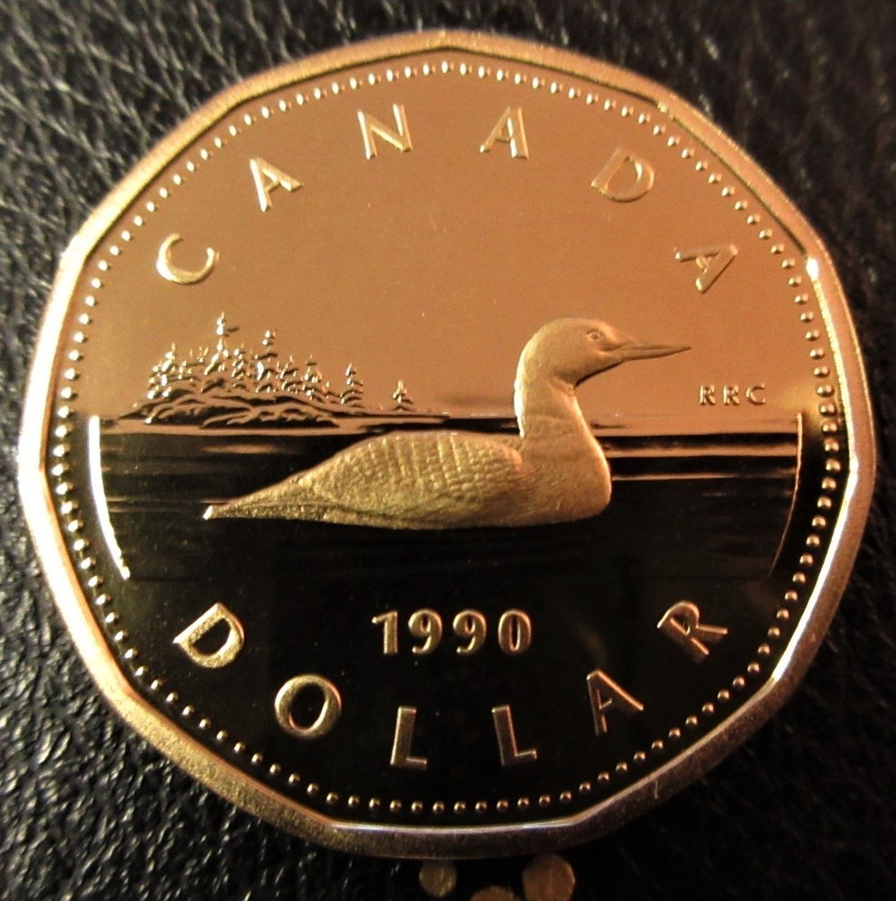 1990 Canada 1d Loonie - Proof - UNC Mint State - from Set