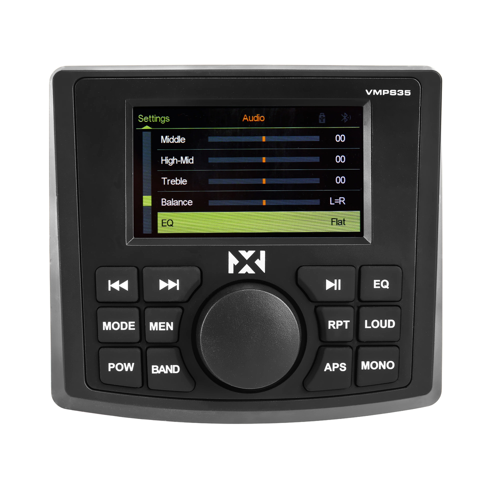 NVX VMPS35 Marine Gauge Mount Multimedia Receiver with Bluetooth & Camera Input