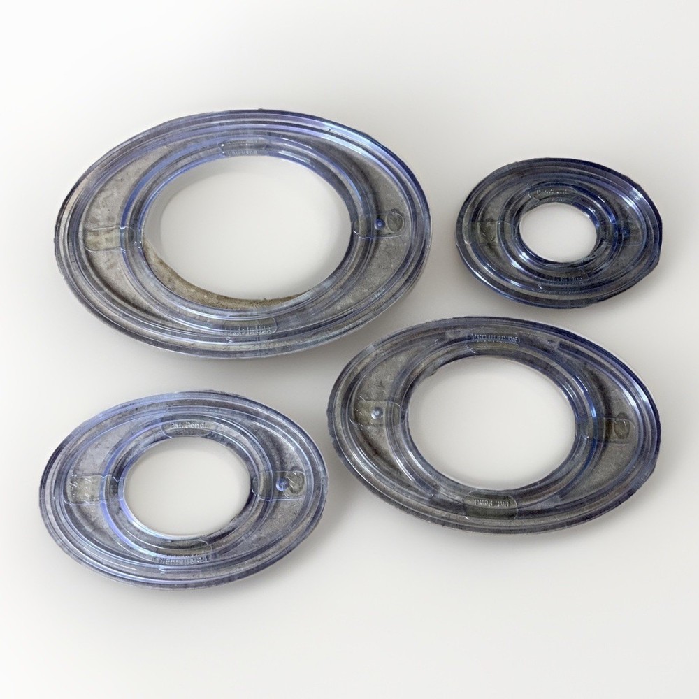 Creative Memories Plastic Cutting System 4 Ovals Patterns Scrapbooking Frames